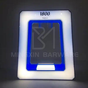 MingXin Barware Forma cuadrada hueco Una botella Portador LED botella glorificador Presentador - Product Image 2