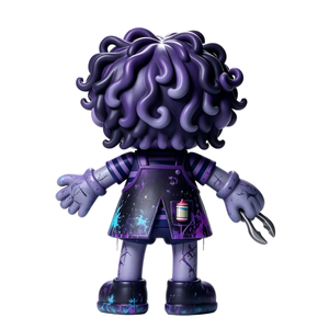 <span class=keywords><strong>Figurine</strong></span> <span class=keywords><strong>de</strong></span> collection OEM personnalisée en vinyle ABS, thème graffiti <span class=keywords><strong>zombie</strong></span> violet, en boîte mystère, avec emballage sur mesure, vente en gros usine - Product Image 2