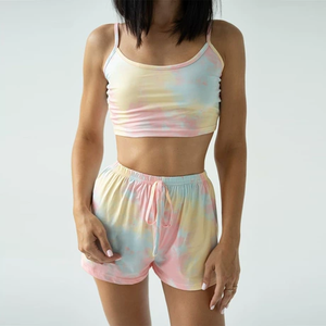 Conjuntos <span class=keywords><strong>de</strong></span> 2 Piezas para Mujer al por Mayor, Camiseta <span class=keywords><strong>de</strong></span> Verano con Cuello Redondo y Pantalones Cortos, Atuendo Informal, <span class=keywords><strong>Ropa</strong></span> <span class=keywords><strong>Deportiva</strong></span> para Yoga - Product Image 4