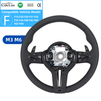 Volant sport en cuir chauffant et vibrant pour BMW X3 X5 F10 F20 F30 F31 F32 F35 F80 F82 F85 E93 E90 E70 M3 M6 M330i