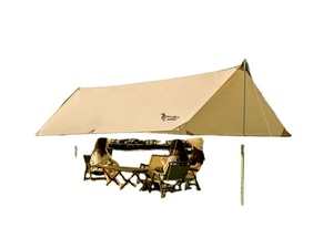 Outdoor Camping Tent Rain Fly <b>Tarp</b> 210T Nylon Ripstop Polyester Waterproof Lightweight Survival Gear Shelter Awning Canopy Pole - Product Image 3