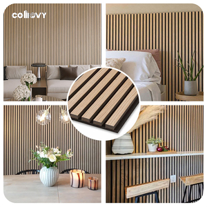 Comovy Factory Custom Akoestische Panelen <span class=keywords><strong>Woodupp</strong></span> Fibro Aku Panel Panneau mural en bois à latte d'absorption acoustique Akupanels - Product Image 4
