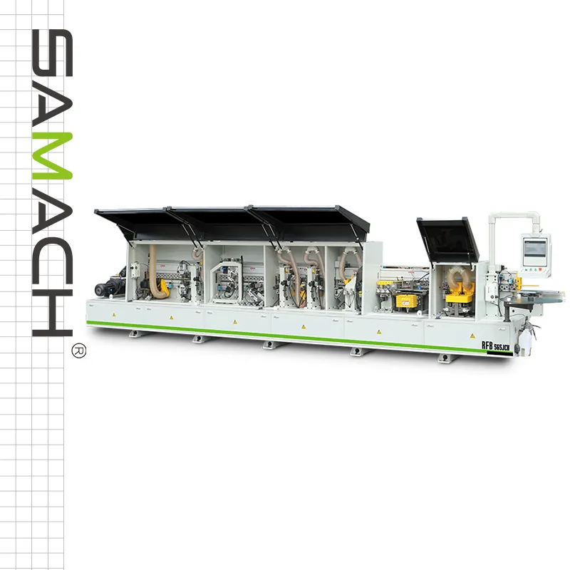 SAMACH पूर्ण स्वचालित बढ़त बैंडिंग मशीन सात Funtion Chipboard धार Bander मशीन