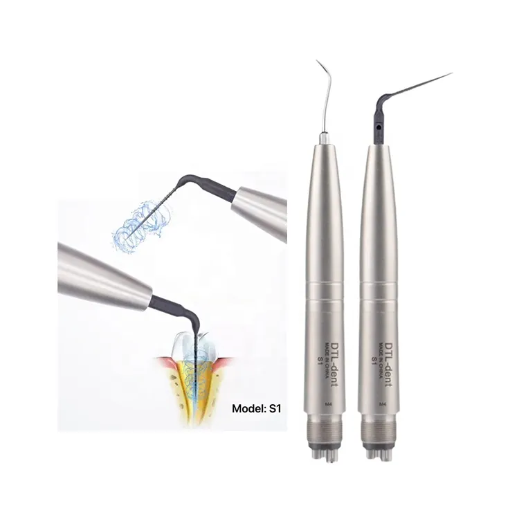 Dental air scaler handpiece 4 holes polished woodpecker ultrasonic handpiece with sonic air scaler GK series tips
