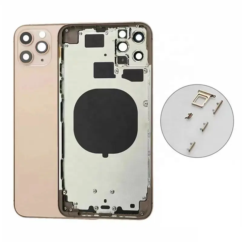 Back Rear Housing panel Cover For iphone 11pro body Full assembly Custom Colorful Replacement Part with logo frame