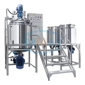 High performance 500L 1000L 2000L 3000L 1 ton 2 3 5 tons vacuum homogenizer mixer and reactor for cosmetic chemical food