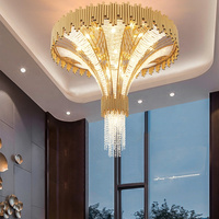 Chandler luxe LED cristal plafonnier lustre intérieur hôtel Villa escalier luminaires sur mesure lustres suspendus