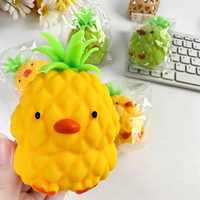 Jouet anti-stress Squishy Canard Ananas en TPR, jouet sensoriel à presser, cadeau mignon pour enfants