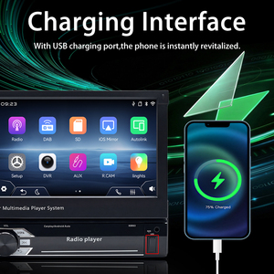 Autoradio Universale Linux 1Din 7" <span class=keywords><strong>con</strong></span> Schermo Retrattile Automatico, Touchscreen HD Multimediale, <span class=keywords><strong>Bluetooth</strong></span>, USB, FM, AUX - Product Image 4