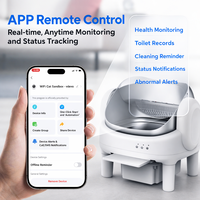 Litière pour chat automatique autonettoyante en acier inoxydable de type ouvert avec contrôle à distance par application (ODM/OEM)