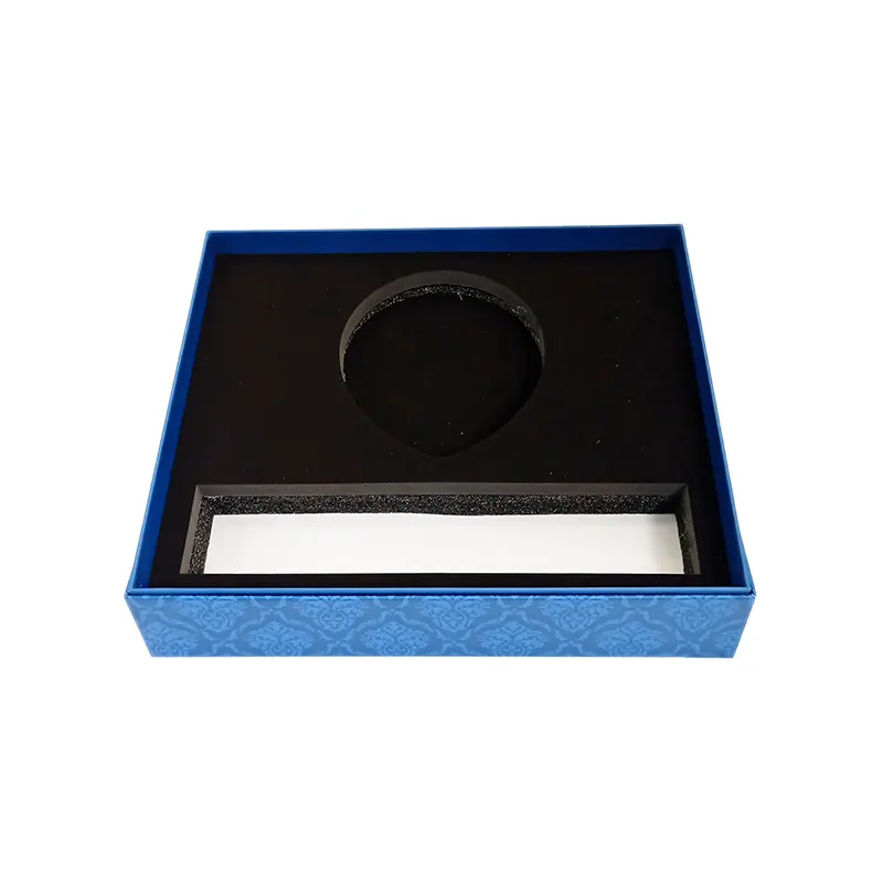 사용자 정의 로고 중국 상자 블루스 단단한 뚜껑과 기본 종이 상자 천국과 지구 커버 상자