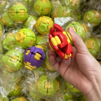 2026 Jouet anti-stress pour les doigts, modèle double, boîte couleur, avec fonctions de pression et de rotation, boule lumineuse à pression et à rotation, avec logo personnalisé
