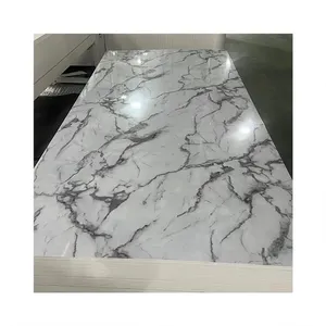 Easy Install Hot Sale Interior Pvc Marble Sheet Marble Glossy Wall Panel