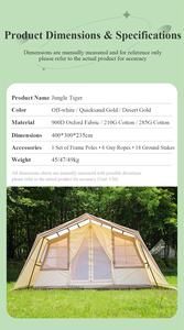 Carpa Dachuan Ridge de Gran Espacio, Estructura Estable, Carpa de <span class=keywords><strong>Camping</strong></span> para Exteriores, Ideal para Resorts Panorámicos y Jardines Traseros - Product Image 4