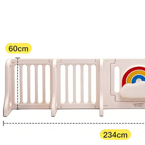<span class=keywords><strong>Corral</strong></span> de Juegos para Bebés de Plástico HDPE Estilo Francés Moderno, Área de Juego Segura para Niños Pequeños, Corralito Infantil con Diseño de Dibujos Animados - Product Image 1