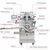 Machine à encrustation automatique - Appareil multifonction pour la fabrication d'aliments pour croquettes, kachori, kibbeh, kubba, coxinha, falafel, mamoul, mochi, laddu