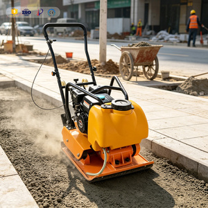 Compacteur à plaque professionnel Gx160 à essence 90 kg pour travaux lourds de construction routière avec système d'irrigation - Product Image 4