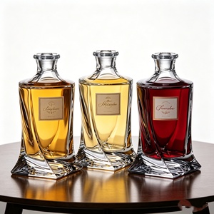Venta Directa <span class=keywords><strong>de</strong></span> Fábrica, Botella <span class=keywords><strong>de</strong></span> Vidrio Vacía Personalizada con Grabado para Licores, Ginebra, Vodka, Whisky, Envase para Licores - Product Image 1