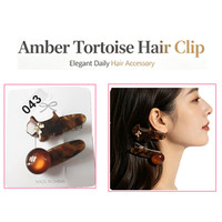 Pinces à cheveux écaille de tortue rétro marron, pinces crocodiles, accessoires de mode pour femmes