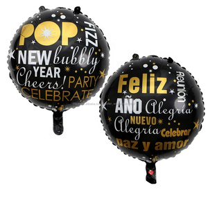 Multi-forma Feliz Año Nuevo <span class=keywords><strong>felicidades</strong></span> globo botella de <span class=keywords><strong>estrella</strong></span> globos celebrar fiesta globo de la hoja - Product Image 3