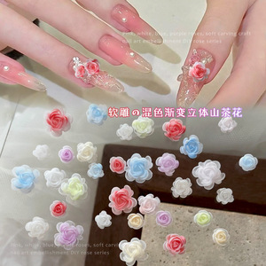Breloques 3D Fleur de Camélia pour Ongles, Accessoires en Résine Souple Sculptée pour Nail Art DIY, Pinces à Cheveux, Emballage Personnalisé - Product Image 3