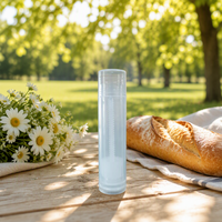 Stick vide rond ou ovale en PP de 0,5 once (3,69 grammes, 5 grammes, 15 grammes) avec mécanisme de remplissage par le haut ou le bas pour rouge à lèvres, écran solaire, déodorant, baume à lèvres