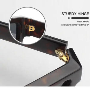 2026 High Quality Custom Logo Polarized Eyewear <strong>Retro</strong> Luxury Square Thick Acetate Shades <strong>Sunglasses</strong> for Men and Women - Product Image 4