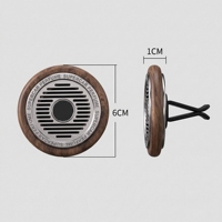 Diffuseur de parfum pour voiture en bois d'huile essentielle de noyer noir, clip de ventilation, aromathérapie, désodorisant