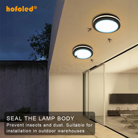 Super Bright LED Bulkhead Aluminium 3CCT Round Flush Wall Mount Light Plafonniers pour Chambre Cuisine Salle de Bain