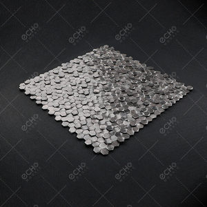 Mosaïque en aluminium 3D de luxe, couleur gris anthracite, mini hexagone, mosaïque en aluminium massif pour usage intérieur - Product Image 2