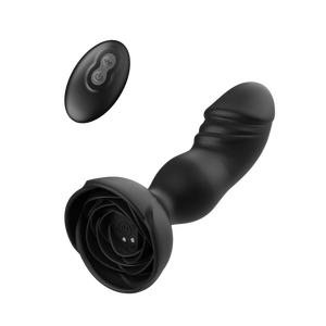 Vibrateur anal en silicone rose esthétique avec 9 modes de vibration pour une stimulation intime élégante et douce - Product Image 6