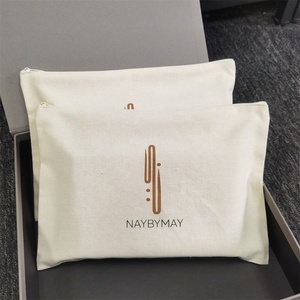 Custom Logo Size Women Travel Make up <b>Bag</b> Large Capacity Money Cotton Canvas Makeup Pouch Cosmetic <b>Bag</b> With Zipper - Product Image 1