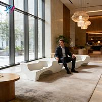Banc de patio moderne en GRC, écologique, durable et résistant à l'eau, pour parcs et centres commerciaux, utilisation extérieure, marque YMJ, personnalisable