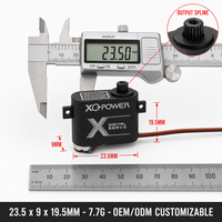 Servomoteur numérique sans noyau XQ-POWER XQ-S1009F 7,7g 3KG, engrenages métalliques, boîtier tout aluminium, étanche, OEM pour avion RC