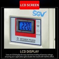 Stabilisateur de tension automatique statique haute précision JJW 15 kVA monophasé, sortie courant alternatif automatique 220 V, AVR SVC, écran LCD
