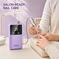 Machine à percer les ongles populaire HOWYEA 30000 tr/min, stylo de manucure rechargeable portable, compatible prises US/UK, pour usage domestique et professionnel en salon
