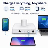 Batterie portable TUOCHI 245,7 Wh Starlink Mini 76800 mAh 14-21 V PD65W Charge rapide Banque d'alimentation Internet satellite Protection IP65