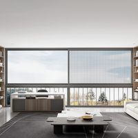 Sistema de Ventanas Corredizas de Aluminio con Rotura de Puente Térmico, Diseño Moderno, Doble Vidrio Templado, Acero Inoxidable, Impermeables, para Exteriores