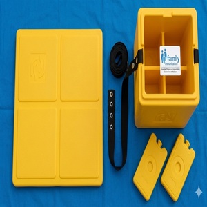 2L PP Absorption Refrigeration Insulated <b>Cooler</b> <b>Box</b> Yellow Rectangle Reusable Ice Packs for Outdoor Camping 10 Days Ice - Product Image 5