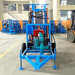 수제 정원 관개 150m 30HP 디젤 유압 미니 바퀴 트레일러 진흙 펌프 물 우물 드릴링 장비 기계 - Product Image 6