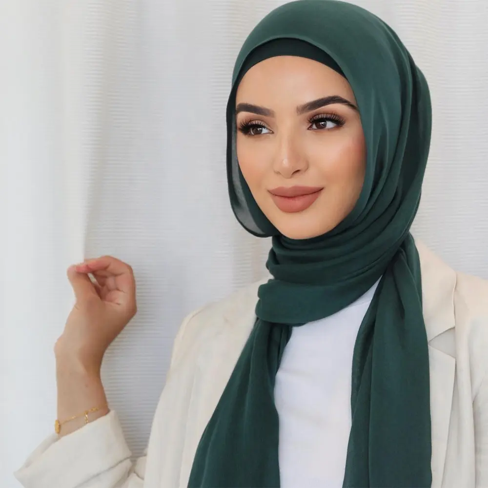 JYL-Listo Para Enviar Venta Caliente Liso Modal Vistito Hijab 100% Viscosa Bufandas de Gasa Popular Musulmán Suave Chales Para Dama