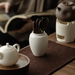 Guanlan White Porcelain <b>Tea</b> <b>Set</b> Egg Shape Six Gentlemen <b>Tea</b> Tools For Home Kung Fu <b>Tea</b> Ceremony Accessories - Product Image 4