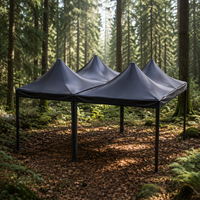 Tente d'événement hexagonale en PVC et alliage d'aluminium 3x3m, monocouche, imperméable, pour salons professionnels et expositions