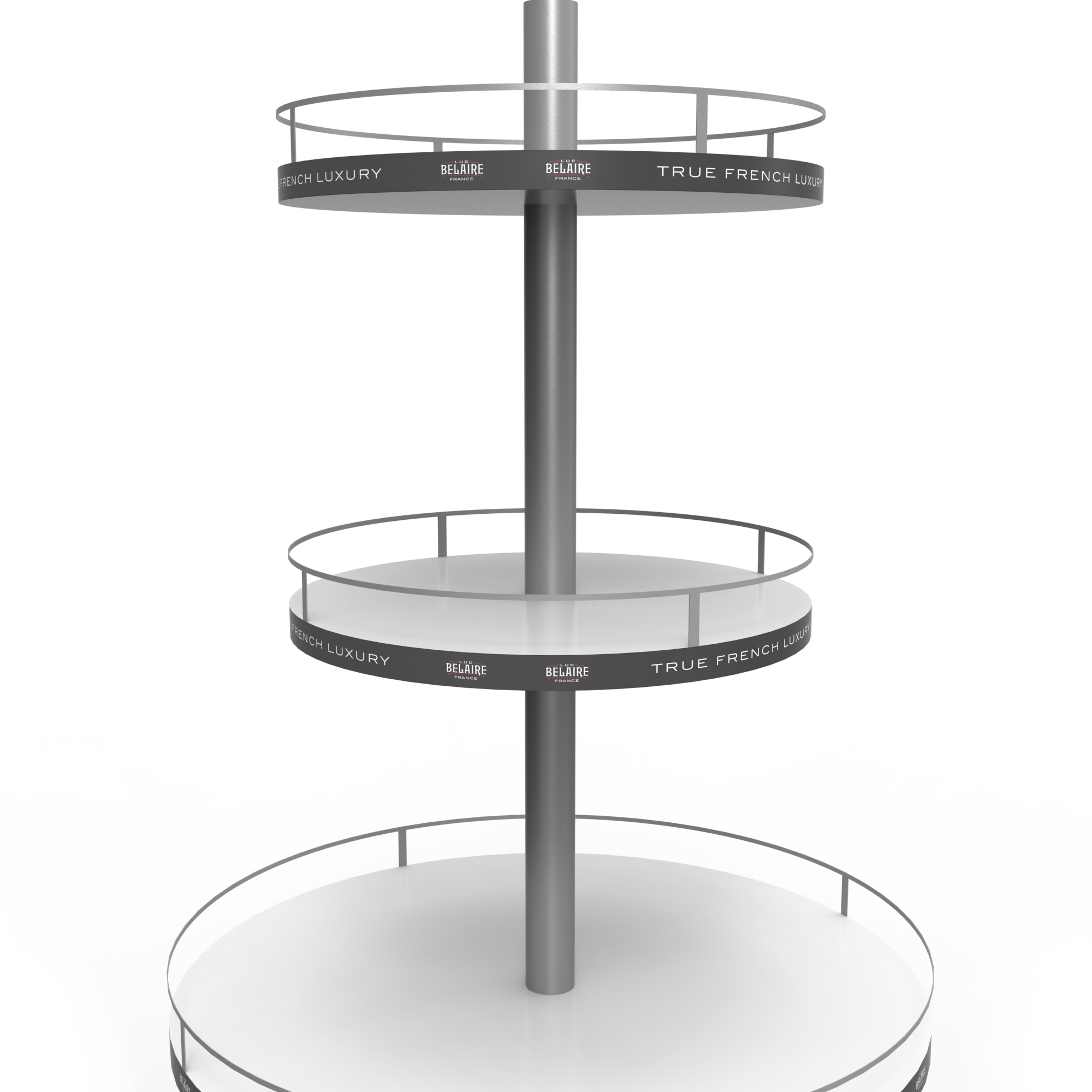Customized Round Fashion Style Wine Display Rack Sparkling Beverage Metal Display Stands Wine Rack Metal for Liquor Store — view 2
