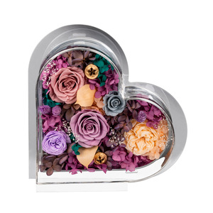 Rosas Eternas en Caja de Acrílico con Espejo, Diseño de Corazón, Venta al por Mayor - Product Image 5