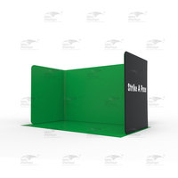 Fond vert personnalisé en forme de U pour la photographie, toile de fond en tissu vert pour la vidéo