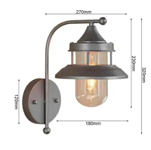modern simple design silver 5W down lighting room decor led wall lantern lamp