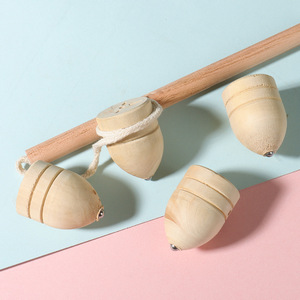 Ensemble de toupies en bois traditionnelles miniatures pour enfants de 5 à 7 ans, jouet unisexe à rotation, origine Zhejiang - Product Image 1