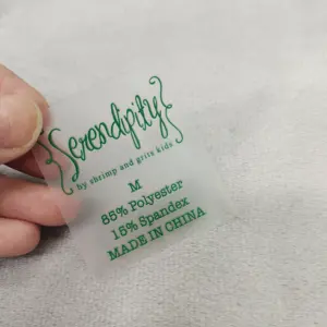 Personalizza il tuo Logo etichetta stampata etichette per indumenti a trasferimento termico ferro su abbigliamento etichette per camicie con colletto lavabile