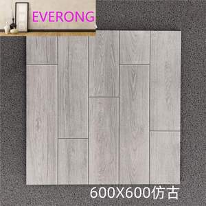Carreaux de céramique antidérapants effet bois mat 60x60cm, couleur bois, pour sols intérieurs, salons, chambres, style antique - Product Image 4